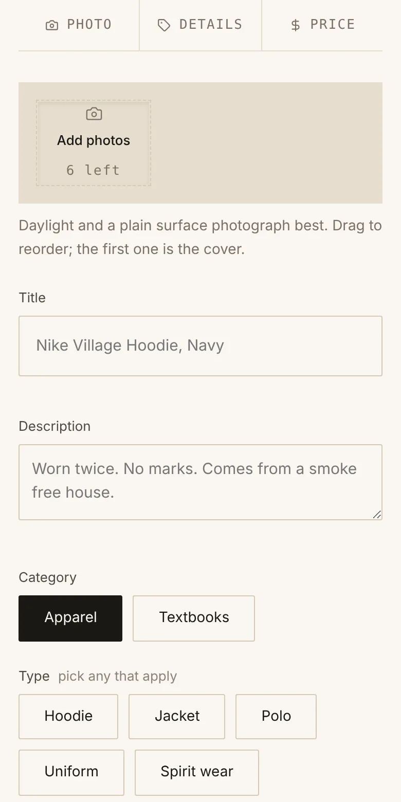 Screenshot: List it